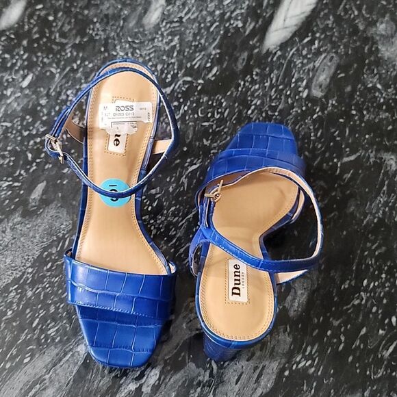 NEW DUNE LONDON MATCHES CROCODILE EMBOSSED LEATHER PLATFORM SANDAL - Picture 5 of 16